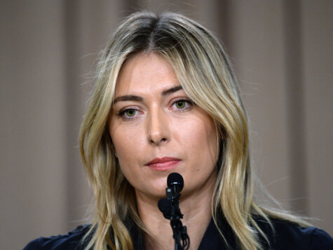 LOS ANGELES, CA - MARCH 7: Tennis player Maria Sharapova addresses the media regarding a failed drug test at the Australian Open at The LA Hotel Downtown on March 7, 2016 in Los Angeles, California. Sharapova, a five-time major champion, is currently the 7th ranked player on the WTA tour. Sharapova, withdrew from this weekÂs BNP Paribas Open at Indian Wells due to injury. (Photo by Kevork Djansezian/Getty Images)