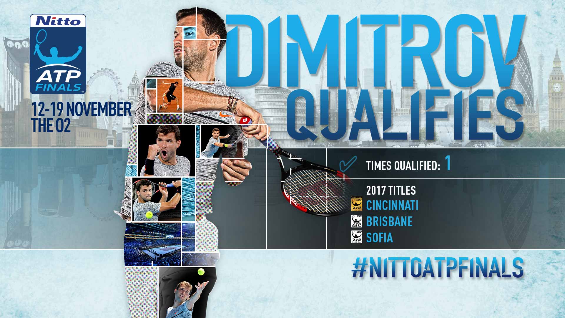Официално! Мисия "Лондон" е изпълнена: Григор ще играе на финалите на ATP Официално! Мисия "Лондон" е изпълнена: Григор ще играе на финалите на ATP