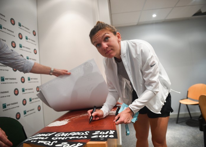 Simona Halep, Roland Garros 2018, Media Day, Photo : Corinne Dubreuil / FFT