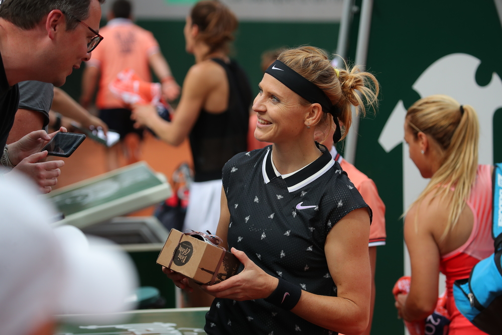 Dominika Cibulkova, Lucie Safarova, Roland Garros 2019, Double Dames, 1erTour, Photo : Cedric Lecocq / FFT