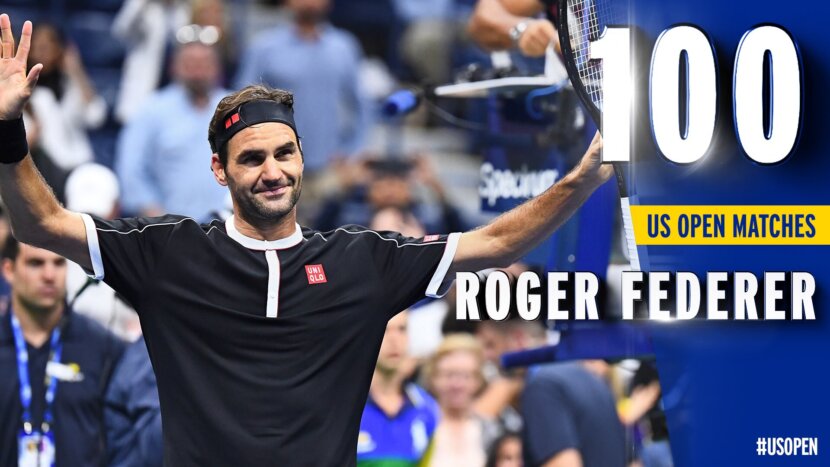 Федерер ознаменува стотния си мач на US Open с обрат Федерер ознаменува стотния си мач на US Open с обрат