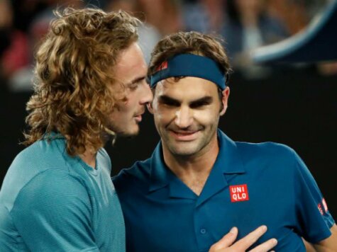 Roger Federer and Stefanos Tsitsipas