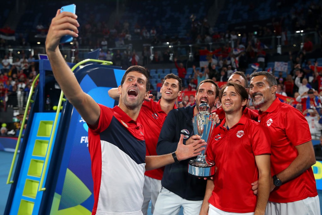 Novak Djokovic of Serbia