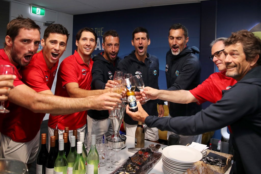 Novak Djokovic of Serbia