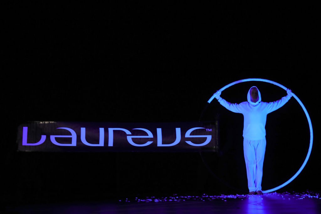 BERLIN, GERMANY - FEBRUARY 17: An artist performs on stage during the 2020 Laureus World Sports Awards show at Verti Music Hall on February 17, 2020 in Berlin, Germany. (Photo by Andreas Rentz/Getty Images for Laureus)