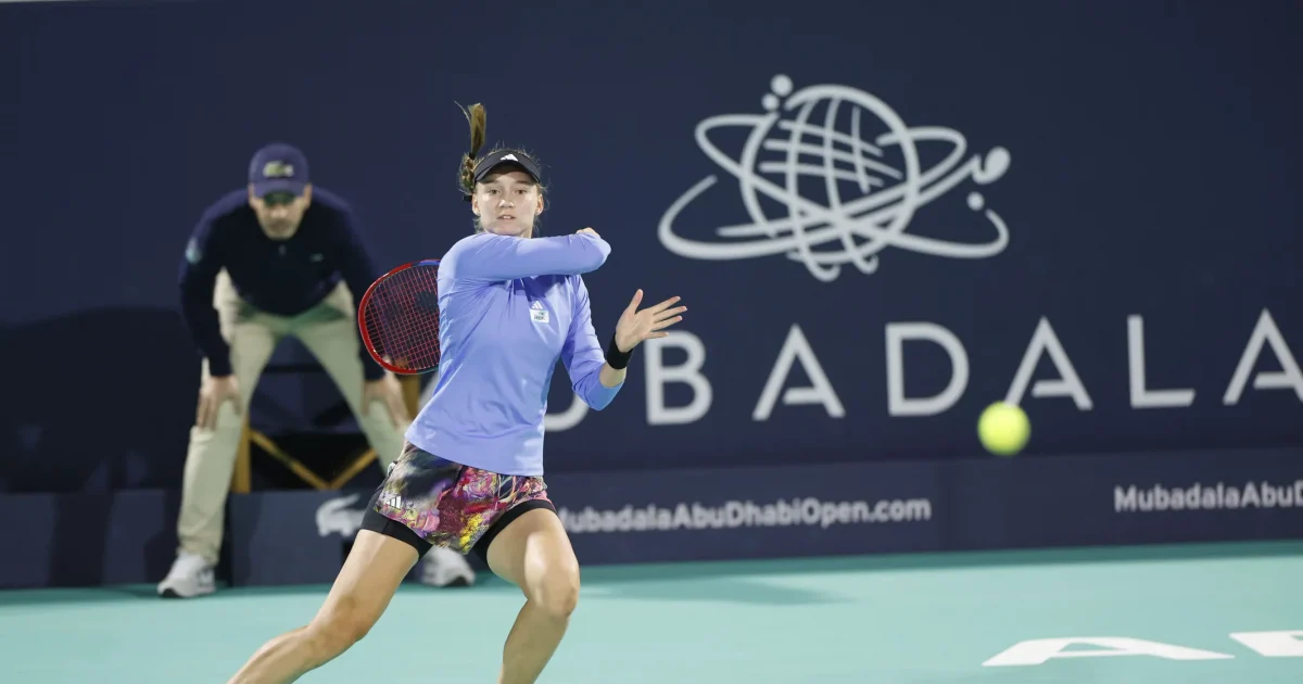 Mubadala Abu Dhabi Open, втори кръгЕленаРибакина – Каролина Плишкова 6-4,