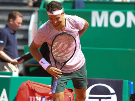 Grigor Dimitrov of Bulgarie during the Rolex Monte-Carlo Masters 2022, ATP Masters 1000 tennis tournament on April 14, 2022 at Monte-Carlo Country Club in Roquebrune-Cap-Martin, France. Photo by Laurent Lairys/ABACAPRESS.COM